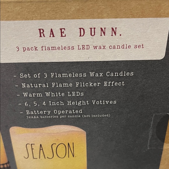 Rae Dunn Black and White Checkered LED Candle Set - Picture 2 of 5